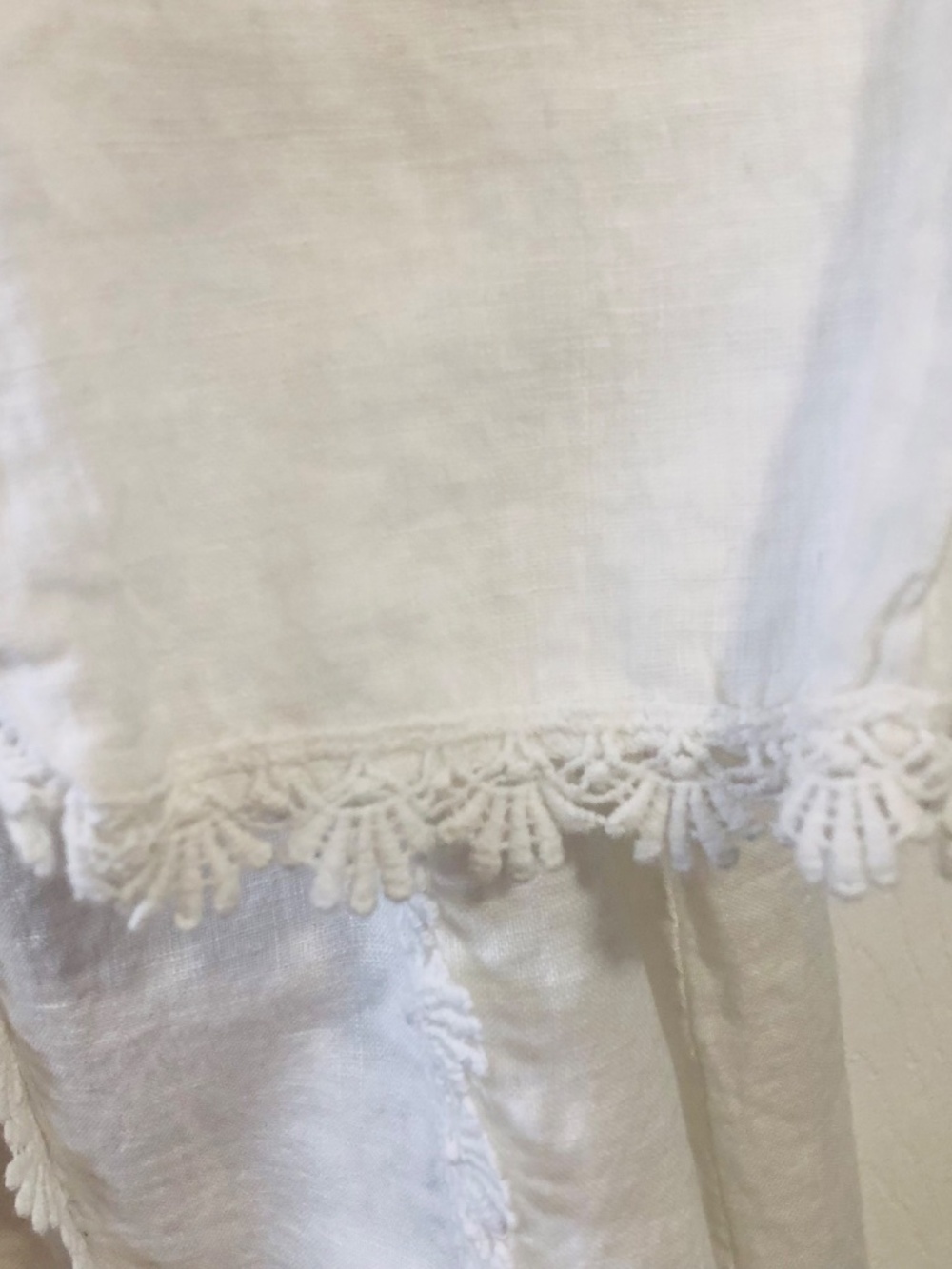 Valentina Naldi White Boho Linen Blend Mini Dress Made In Italy Size Medium - Picture 4 of 11